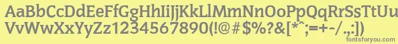 CongressserialBold Font – Gray Fonts on Yellow Background