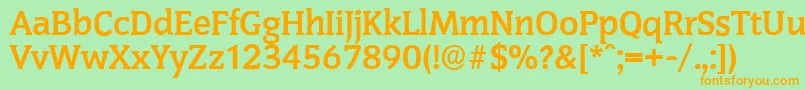 CongressserialBold Font – Orange Fonts on Green Background