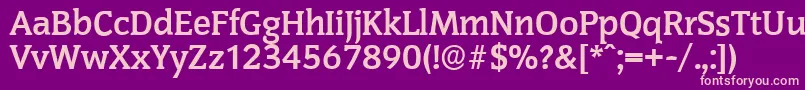 CongressserialBold Font – Pink Fonts on Purple Background