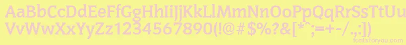 CongressserialBold Font – Pink Fonts on Yellow Background