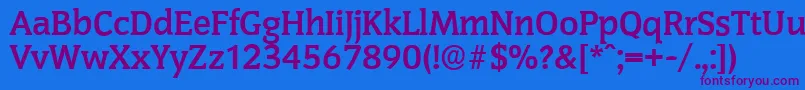 CongressserialBold Font – Purple Fonts on Blue Background