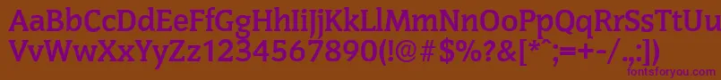 CongressserialBold Font – Purple Fonts on Brown Background