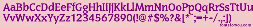 CongressserialBold Font – Purple Fonts on Pink Background