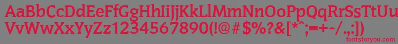 CongressserialBold Font – Red Fonts on Gray Background