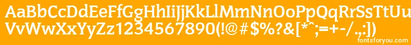 Czcionka CongressserialBold – białe czcionki na pomarańczowym tle
