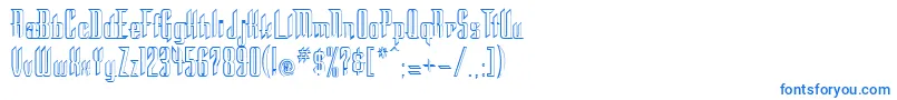 フォントStoneRegular – 白い背景に青い文字