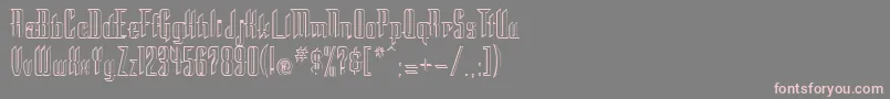 フォントStoneRegular – 灰色の背景にピンクのフォント