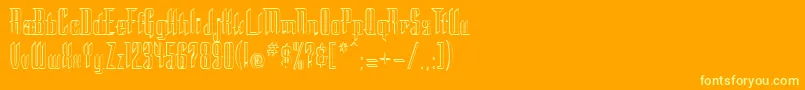 StoneRegular Font – Yellow Fonts on Orange Background