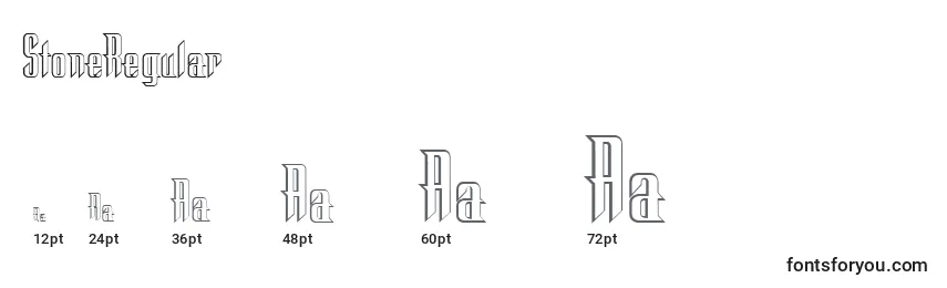 StoneRegular Font Sizes