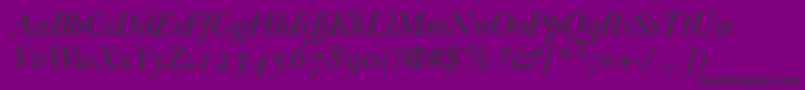 BaskervilleOldstyleSsiNormal Font – Black Fonts on Purple Background