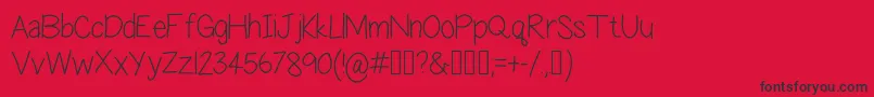 BlessedAssurance Font – Black Fonts on Red Background