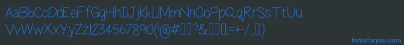 BlessedAssurance Font – Blue Fonts on Black Background