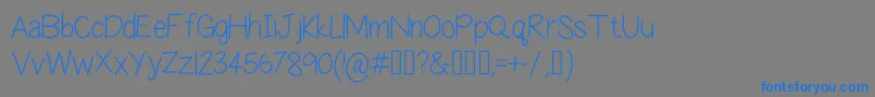 BlessedAssurance Font – Blue Fonts on Gray Background
