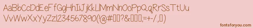 BlessedAssurance Font – Brown Fonts on Pink Background