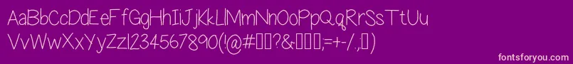 BlessedAssurance Font – Pink Fonts on Purple Background