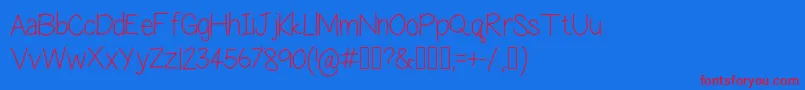 BlessedAssurance Font – Red Fonts on Blue Background