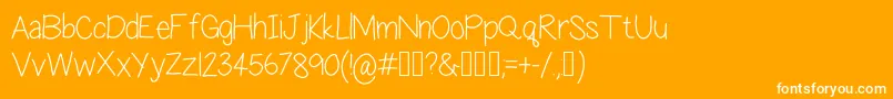 BlessedAssurance Font – White Fonts on Orange Background