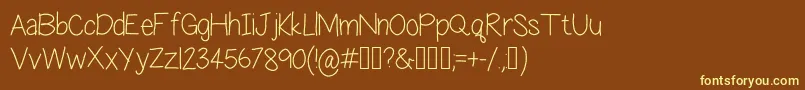 BlessedAssurance Font – Yellow Fonts on Brown Background
