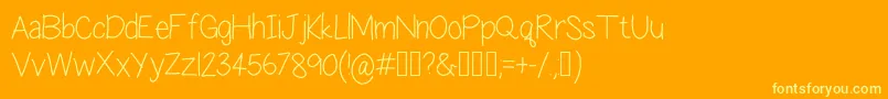 BlessedAssurance Font – Yellow Fonts on Orange Background