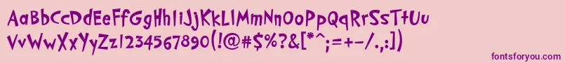 PfcosmonutproBold Font – Purple Fonts on Pink Background