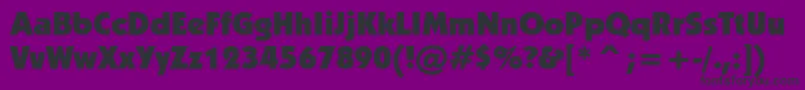 Weitere Informationen zur Kabelu-Schriftart Kabelu-Schriftart – Schwarze Schriften auf violettem Hintergrund