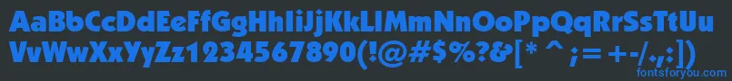 Kabelu Font – Blue Fonts on Black Background