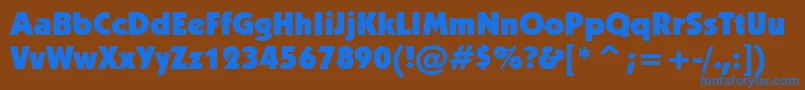 Kabelu Font – Blue Fonts on Brown Background