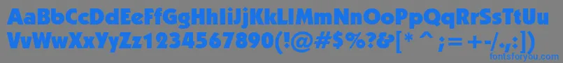 Kabelu Font – Blue Fonts on Gray Background
