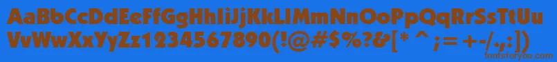 Kabelu Font – Brown Fonts on Blue Background
