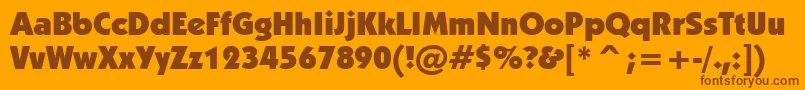 Kabelu Font – Brown Fonts on Orange Background