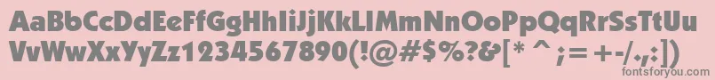 Kabelu Font – Gray Fonts on Pink Background