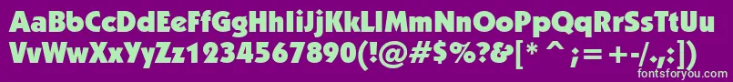 Kabelu Font – Green Fonts on Purple Background