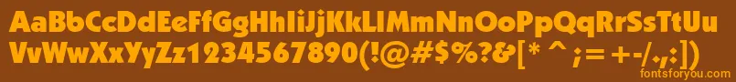 Kabelu Font – Orange Fonts on Brown Background
