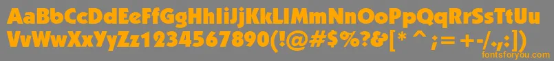 Kabelu Font – Orange Fonts on Gray Background