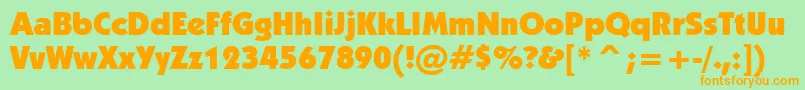Kabelu Font – Orange Fonts on Green Background