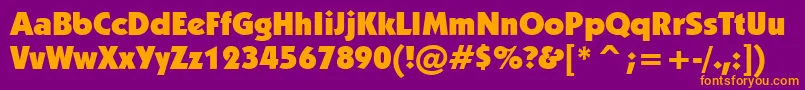 Kabelu Font – Orange Fonts on Purple Background