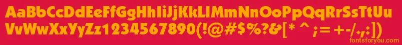 Kabelu Font – Orange Fonts on Red Background