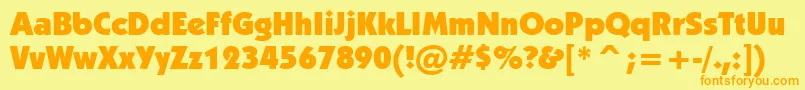 Kabelu Font – Orange Fonts on Yellow Background