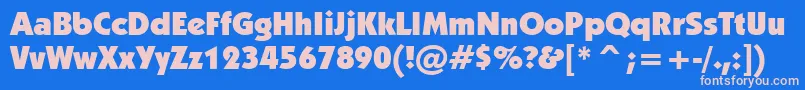 Kabelu Font – Pink Fonts on Blue Background