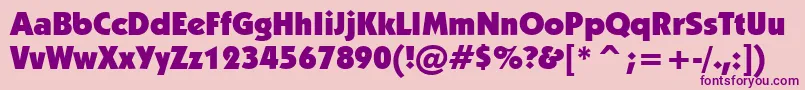 フォントKabelu – ピンクの背景に紫のフォント
