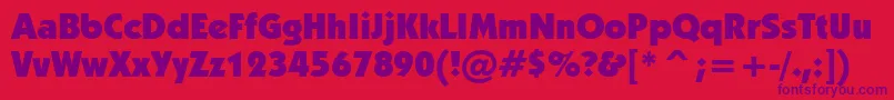 Kabelu Font – Purple Fonts on Red Background