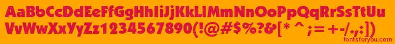 Kabelu Font – Red Fonts on Orange Background