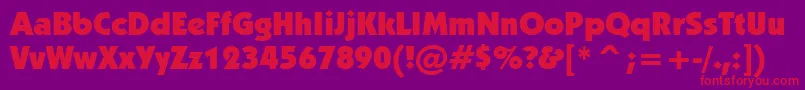 Kabelu Font – Red Fonts on Purple Background