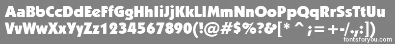 Kabelu Font – White Fonts on Gray Background