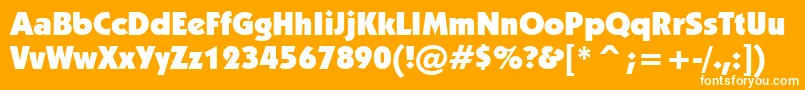 Kabelu Font – White Fonts on Orange Background