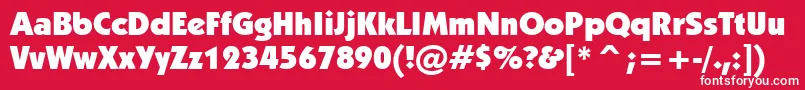 Kabelu Font – White Fonts on Red Background