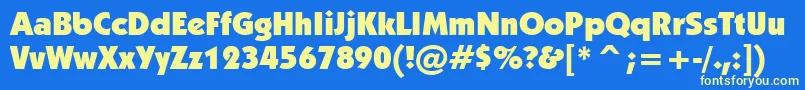 Kabelu Font – Yellow Fonts on Blue Background