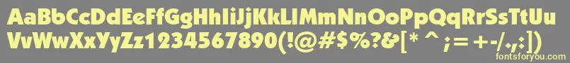 Kabelu Font – Yellow Fonts on Gray Background