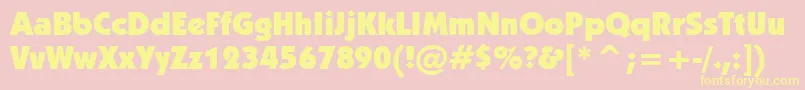 Kabelu Font – Yellow Fonts on Pink Background