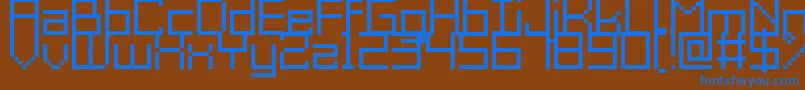 フォントGrixelAcme9Regular – 茶色の背景に青い文字